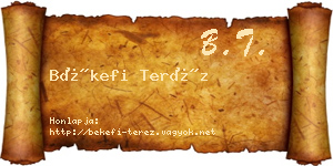 Békefi Teréz névjegykártya