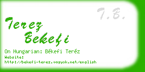 terez bekefi business card