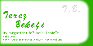 terez bekefi business card